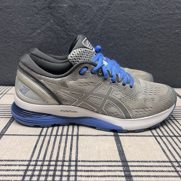 Size 8.5 - ASICS Gel Nimbus 21 Mid Grey Blue (Womens) - Picture 1 of 7
